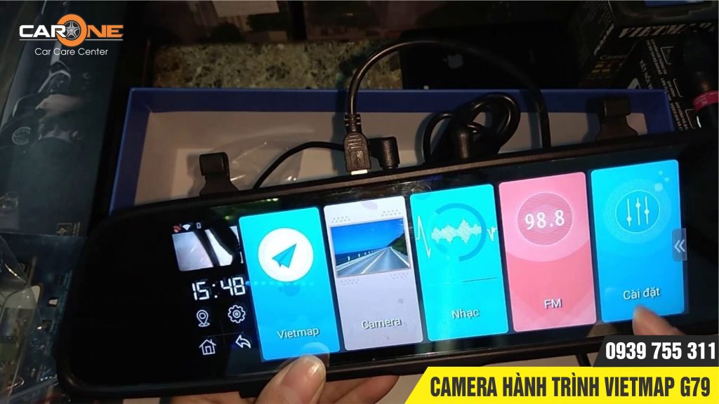 Camera giám sát ô tô Vietmap G79 có màn hình rộng đến 7 Inch