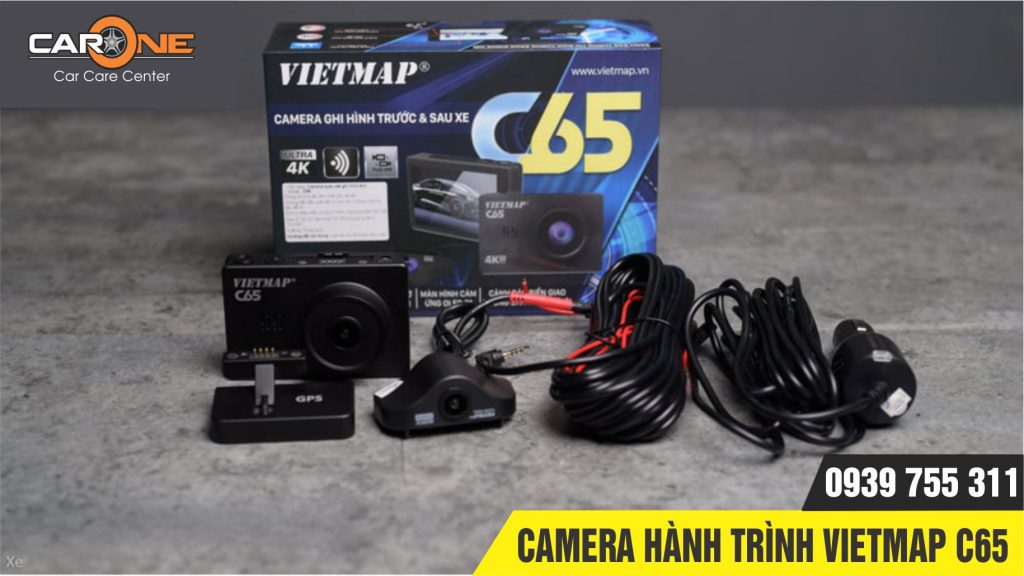 Bộ thiết bị camera hành trình ô tô VietMap C65